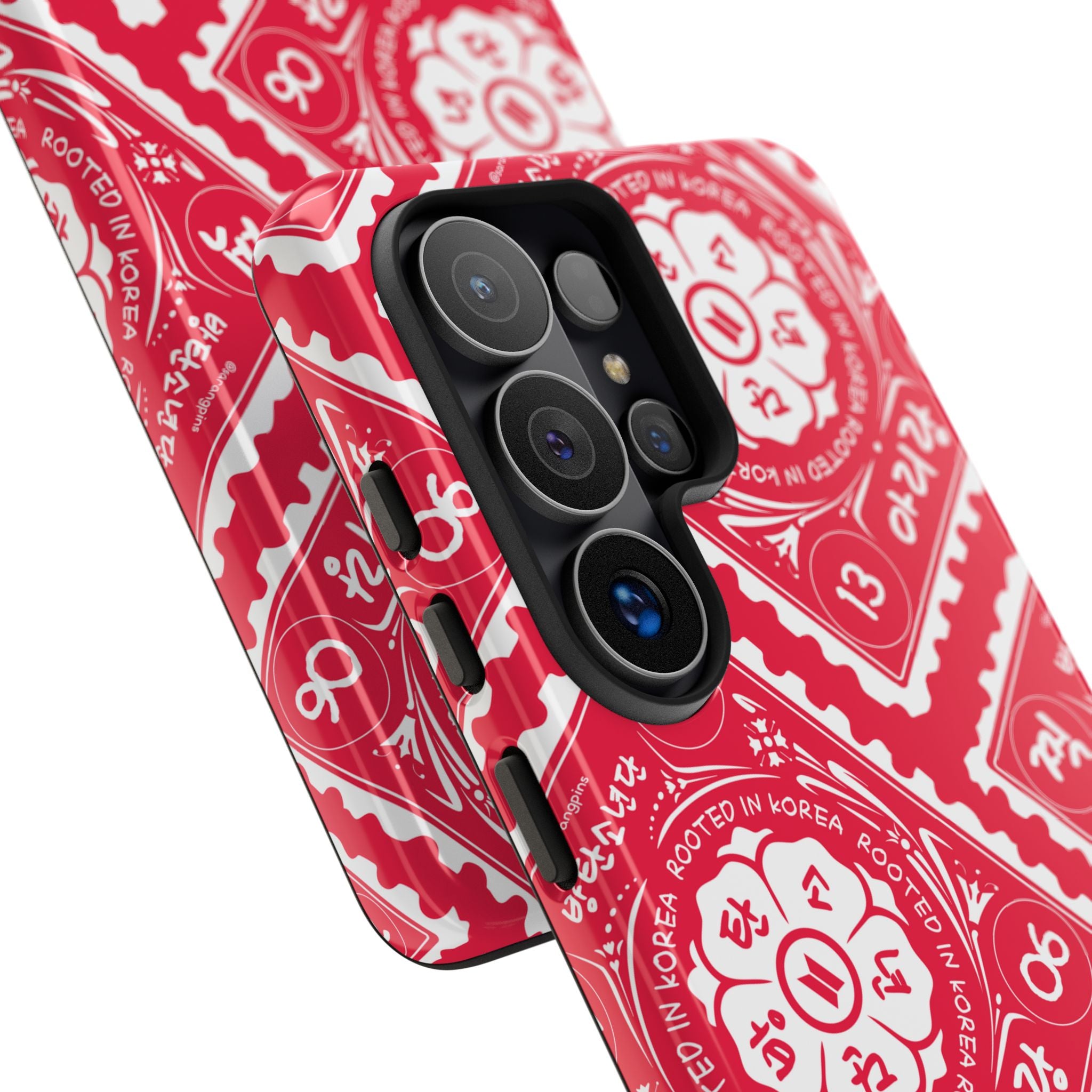 Phone Case - Red Patterned Bandana Design (Tough Cases)