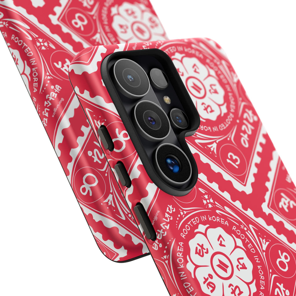 Phone Case - Red Patterned Bandana Design (Tough Cases)