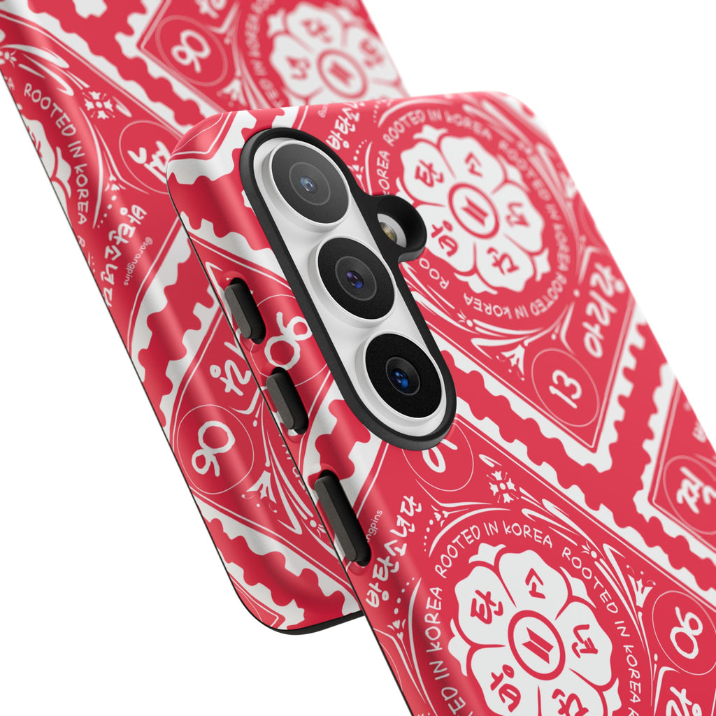 Phone Case - Red Patterned Bandana Design (Tough Cases)