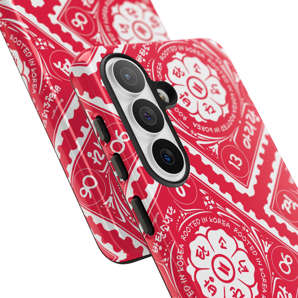 Phone Case - Red Patterned Bandana Design (Tough Cases)