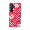 Phone Case - Red Patterned Bandana Design (Tough Cases)
